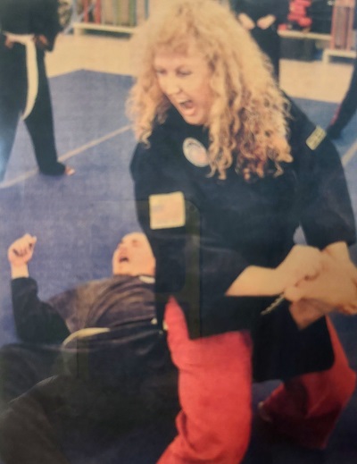 Master Anne performing self defense move